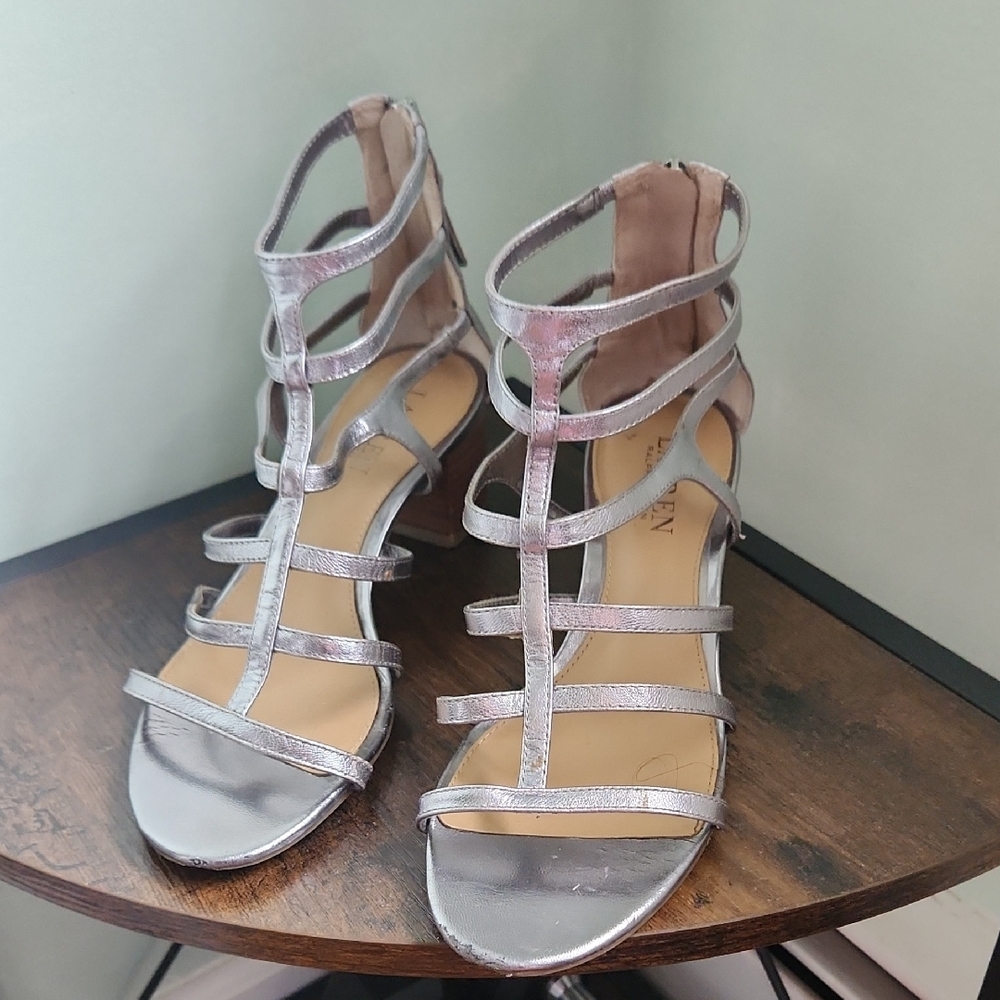 Polo by Ralph Lauren Silver Stiletto Heels
